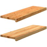  Prozorske klupice 2 kom svijetlosmeđe 80x25x2 cm masivne hrast | shoptok.hr
