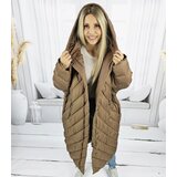 Pri Long jacket women's coat with diagonal quilting Warm LUCY | shoptok.hr