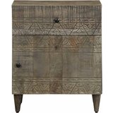 Maison Chic Nočna omarica - Nočna miza svetlo siva 50x33x60 cm masivni les Mango, (21687141) Cene