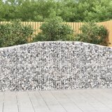 vidaXL obokane gabion košare 7 kosi 400x50x100/120cm pocinkano železo | Shoptok.si