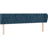 The Living Store vzglavje z ušesi temno modro 183x23x78/88 cm žamet - vzglavje, (21495323) | Shoptok.si