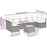  8-dijelni set vrtnih sofa s jastucima smeđi od poliratana | shoptok.hr