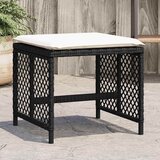  Vrtni taburei s jastucima 4 kom crni 41x41x36 cm od poliratana Crna | shoptok.hr