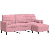 vidaXL Trosed s stolčkom za noge roza 180 cm žamet, (5000138525) Cene