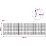  Gabion s žicom debljine 5 mm i mrežom 10x10 cm 550x20x150 cm | shoptok.hr