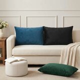  Presvlaka za jastuk 6 pcs HEERLEN Tamnozelena 50 x 75 cm Baršun - Tamnozelena 50 x 75 cm 6 | shoptok.hr