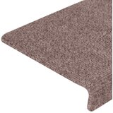 Prostirke za stepenice samoljepljive 15 kom 65x21x4 cm svijetlosmeđa pravokutni rub | shoptok.hr