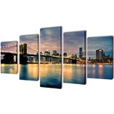  Set platen s printom reke in Brooklynskega mostu 200 x 100 cm | Shoptok.si