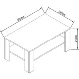 MID.YOU klubska miza dalus, bela, 90x41 | Shoptok.si
