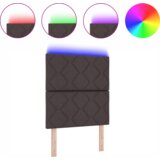  LED uzglavlje s dijamantnim uzorkom tamnosmeđe 80 cm tkanine | shoptok.hr