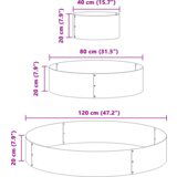 vidaXL Metalna sadilica Galvanizirani čelik Ø 120 cm Izdržljiva | shoptok.hr