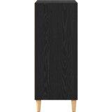 vidaXL Strani šal s polico Črni hrast 57 x 35 x 90 cm Konstruiran les | Shoptok.si