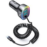 Joyroom Avtopolnilec JR-CL20, 2x USB + 2x Lightning, 57W + Lightning kabel (črn), (20627342) | Shoptok.si