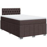vidaXL Krevet box spring s madracem tamnosmeđi 120 x 190 cm od tkanine | shoptok.hr