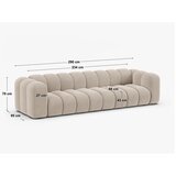 Micadoni Opečnato oranžna sedežna garnitura iz šenilje 290 cm Lupine – | Shoptok.si