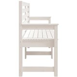  Vrtna klupa bijela 159,5x48x91,5 cm od masivne borovine | shoptok.hr