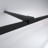 Copen stakleni paravan monte crni mat ram - 120 cm | ePonuda.com