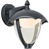 QAZQA Pametna zunanja stenska svetilka črna s prozornim steklom vklj. LED IP54 - Classica | Shoptok.si