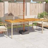  Vrtni stol bež 180 x 90 x 75 cm od poliratana i drva bagrema | shoptok.hr