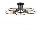 Opviq Vislica CIRCO 1346, crna, metal, 73 x 73 cm, visina 22 cm, 5 x E27 40 W, Circle - 1346 | shoptok.hr