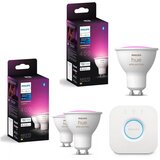  Komplet 3x LED RGBW prigušiva sijalica Philips Hue WACA GU10/4,2W/230V+ Hue bridge Cene