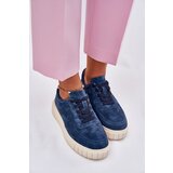 EVENTO Suede Women's Platform Sneakers Navy Rilwena | Shoptok.si