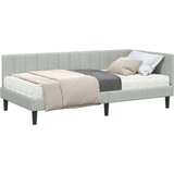  Kutni okvir kreveta s madracem Svjetlosiva 90 x 190 cm Baršun | shoptok.hr