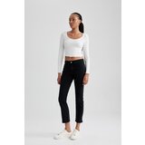 Defacto slim fit high waist ankle length jean washed trousers | ePonuda.com