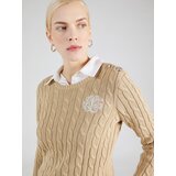 Polo Ralph Lauren Pulover boja devine dlake (camel) / bijela | shoptok.hr
