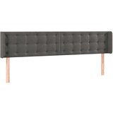  Uzglavlje s ušima tamnosivo 183x16x78/88 cm baršunasti | shoptok.hr