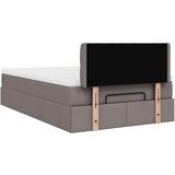 vidaXL Otomanski posteljni okvir z vzmetnico taupe 120x200 cm blago | Shoptok.si