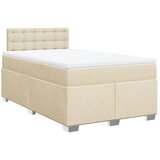  Krevet s oprugama i madracem krem 120 x 200 cm od tkanine | shoptok.hr
