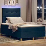  LED Box Spring Krevet s uzglavljem Plava 120 x 190 cm tkanina | shoptok.hr