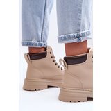 Boto Women's Quilted Lined Lace-Up Boots Beige Corbin | Shoptok.si