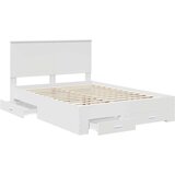  Konstrukcija postelje Bela 140 x 200 cm Konstruiran les, (5000103413) | Shoptok.si
