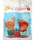 Cardex vrećica za poklone s božićnim medvjedićima i natpisom merry christmas 32,5x45,5x10cm | shoptok.hr