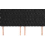  Uzglavlje crno 200x7x118/128 cm baršunasto | shoptok.hr
