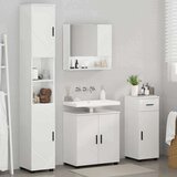 vidaXL Komplet pohištva za kopalnico 4 pcs Bela z visokim sijajem | Shoptok.si