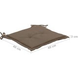 Jastuci za vrtne stolice 4 kom smeđesivi 40x40x3 cm od tkanine | shoptok.hr