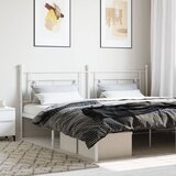 Maison Chic kovinsko posteljno vzglavje - vzglavna omarica - nočna omarica belo 193 cm, (21705242) | Shoptok.si