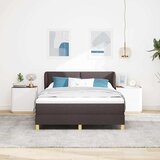  s opruga kutije Tamno smeđa 140 x 190 cm tkanina | shoptok.hr
