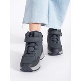 Shelvt Navy blue girls' insulated ankle boots | shoptok.hr