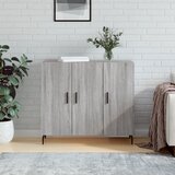 vidaXL Komoda siva sonoma 90x34x80 cm konstruiran les Cene