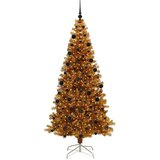 vidaXL Božično drevo med 300 LED z stojalom Zlata 210 cm PET | Shoptok.si