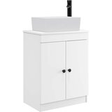 vidaXL Kopalniška omarica s pomivalnikom Bela 54 x 35 x 83 cm, (5000246323) | Shoptok.si