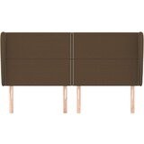  Uzglavlje s ušima tamnosmeđe 203x23x118/128 cm od tkanine | shoptok.hr