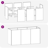  Vrtna saksija Srebrna 120 x 40 x 60 cm Pocinčani čelik | shoptok.hr