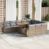 vidaXL 11-dijelni set vrtnih sofa od poliratana s jastucima bež | shoptok.hr