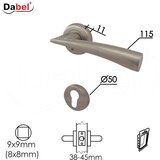 Dabel kvaka rozeta za vrata JANA Mat-Ni fi50/11/115/8/9mm Cil DBP3 0101004 Cene