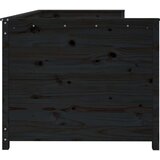  Dnevna postelja črna 80x200 cm trdna borovina, (21073747) | Shoptok.si